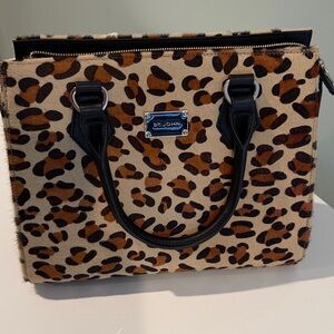 St. John Collection Leopard Print Laptop Bag
